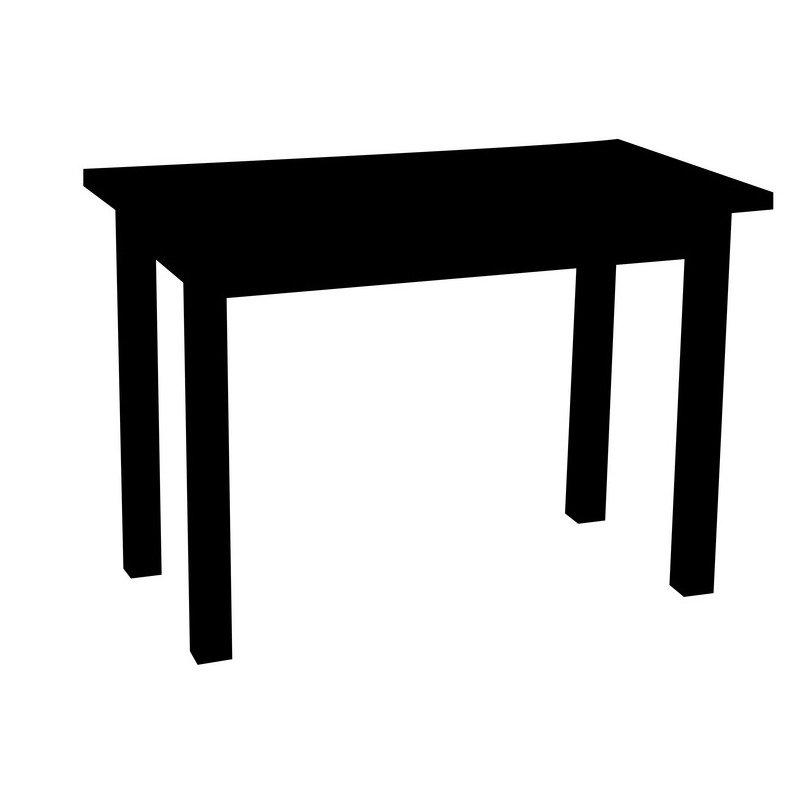 Study table black 100x60 cm